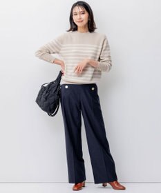 23区 S 【洗える】ピュアカシミヤ ボーダー ニット