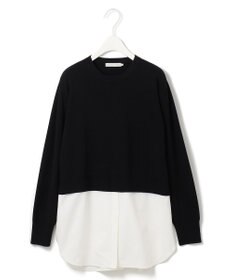 ICB 【WEB&一部店舗限定カラーあり】クロスコンビ ニットプルオーバー