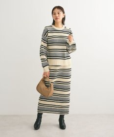 Green Parks ランダムボーダーニットプルオーバー