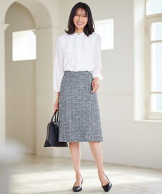 23区 【セットアップ対応】シャインツイードストレッチ スカート