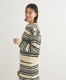 Green Parks ランダムボーダーニットプルオーバー