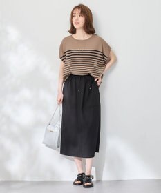 ANY 【洗濯機可/接触冷感/UVカット/アンチピリング】フレンチスリーブニットプルオーバー