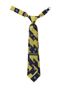 MIKI HOUSE HOT BISCUITS 【ミキハウス】 ストライプ×クレスト柄 ネクタイ