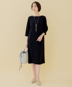 自由区 【XSサイズ～/洗える】ダブルフェイススーティング サックワンピース