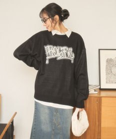 WEGO 【新色追加/ユニセックス着用ITEM/SMLサイズ展開】ジャガードグラフィックプルオーバー（LS）