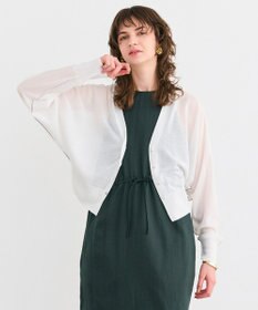 BEIGE， 【洗える】MOISE / 2WAYドルマンカーディガン White × Black