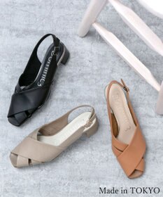 Dominic3 クロスベルト バックストラップ レザーサンダル