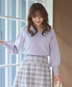 Feroux 【洗える】Vネック プルオーバー ニット