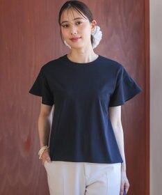 組曲 【WEB限定】プレーティング天竺フリルスリーブ Tシャツ
