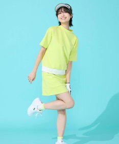 FILA GOLF／marie claire 【FILA GOLF】 裾切り替え半袖モックネックシャツ｜セットアップ可
