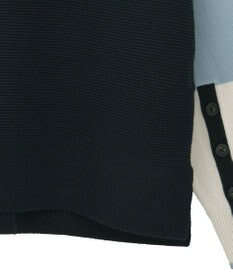 YECCA VECCA 釦デザイン配色ニット