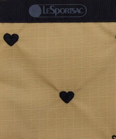 LeSportsac MINI PHONE CROSSBODY/モカブラックハートエンブロイダリー