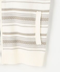 JOSEPH ABBOUD MOUNTAIN 【UNISEX】ジャガード柄 ZIPニット アウター