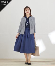 Tiaclasse L ピンタックノーカラージャケット