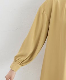 Tiaclasse 【洗える】とろみシャツチュニックブラウス