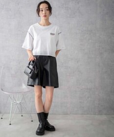 WEGO アウトステッチグラフィックショートT