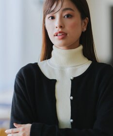 Tiaclasse 【洗える】ラウンドネックミドル丈ニットカーディガン