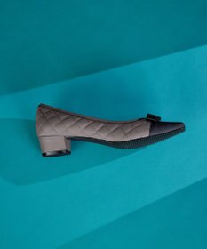 Tiaclasse 【安田美沙子さん着用・撥水】リボンキルティングパンプス　レインシューズ