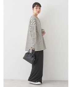 earth music&ecology バック釦ボーダーチュニック