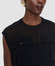 JOSEPH クレープドソワ　ブラウス　KNIZA