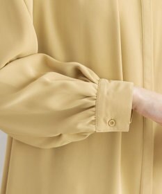 Tiaclasse 【洗える】とろみシャツチュニックブラウス