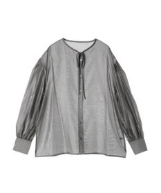 Green Parks AnriettMusee シアーボリュームスリーブブラウス