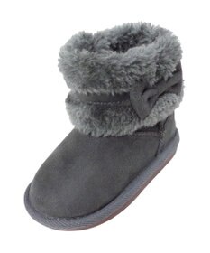 MIKI HOUSE HOT BISCUITS 【13-18cm】 ファー付き サイドリボンブーツ