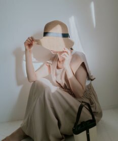 MOONBAT 【遮光98%以上/UPF50＋/UVカット】洗えるペーパーブレード前後差クロッシェ 手洗いOK/サイズ調整可能/抗菌防臭加工