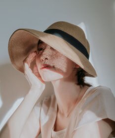 MOONBAT 【遮光98%以上/UPF50＋/UVカット】洗えるペーパーブレード前後差クロッシェ 手洗いOK/サイズ調整可能/抗菌防臭加工