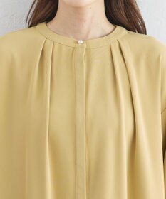 Tiaclasse 【洗える】とろみシャツチュニックブラウス