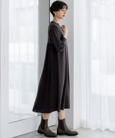 23区 【洗える/吊り干しOK】ヴィスコースストレッチ  バックデザイン ニットワンピース