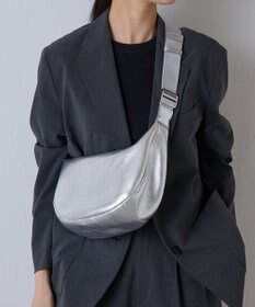 russet ソフトレザーラウンドショルダーバッグ【シルバー】(CE-1470-WEB)