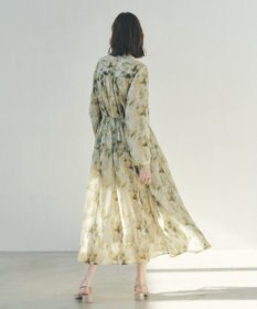 YECCA VECCA ぼかしフラワー柄ワンピース