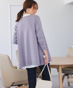 Tiaclasse 【洗える】ラウンドネックミドル丈ニットカーディガン