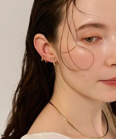 Phoebe 〈金属アレルギー対応〉パールラインスナップイヤリング　ゴールド/ニッケルフリー
