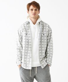 JOSEPH ABBOUD MOUNTAIN 【SPACE／UNISEX】フランネルジャージーチェック シャツ
