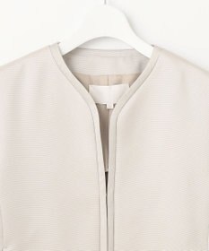 自由区 L 【洗える】グログランノーカラー ジャケット