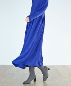 UNFILO ハイネックギャザーワンピース