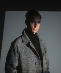 GOTAIRIKU 【山栄毛織】カントリーツイード ステンカラーコート