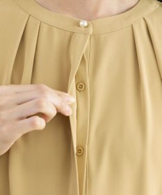 Tiaclasse 【洗える】とろみシャツチュニックブラウス