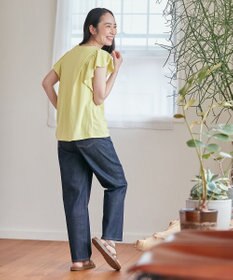 ANY 【接触冷感/UVケア/シワになりにくい】フレアスリーブ Tブラウス