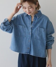 AMERICAN HOLIC Ｗポケットデニムショートシャツ