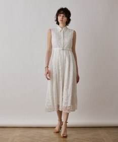 GRACE CONTINENTAL フラワーライン刺繍ワンピース