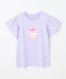 ANY KIDS 袖レース ケーキプリント Tシャツ