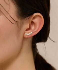 Phoebe 〈金属アレルギー対応〉2wayグレインリオデライヤリング　ホワイト/ニッケルフリー