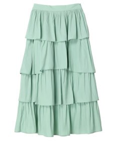 earth music&ecology フリルティアードスカート