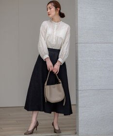 23区 S ナイロンコットンポプリン ボリュームスリーブ ブラウス