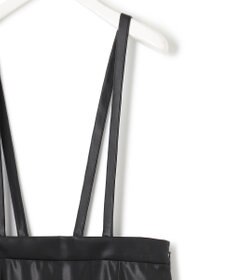 ICB フェイクレザー ナロースカート（サスペンダー付き）