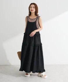 Green Parks ・Petit Fleur フリルティアードキャミワンピ