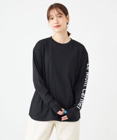 SHARE PARK LADIES 【UNISEX】吸水速乾 ショルダーロゴロングスリーブTシャツ（S・Mサイズ）